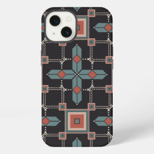 Muster Geometrisch Vintage Trendig iPhone 13 Hülle