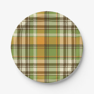 Muster Geometrisch Vintage Trendige Mode Pappteller