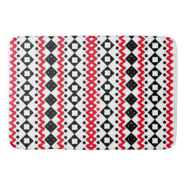 Muster geometrischer Art Schwarz und Weiß Badematte