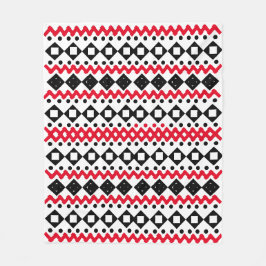 Muster geometrischer Art Schwarz und Weiß Fleecedecke