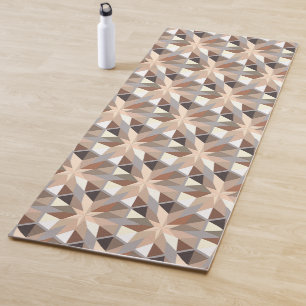 Muster geometrischer natürlicher Farben Yogamatte