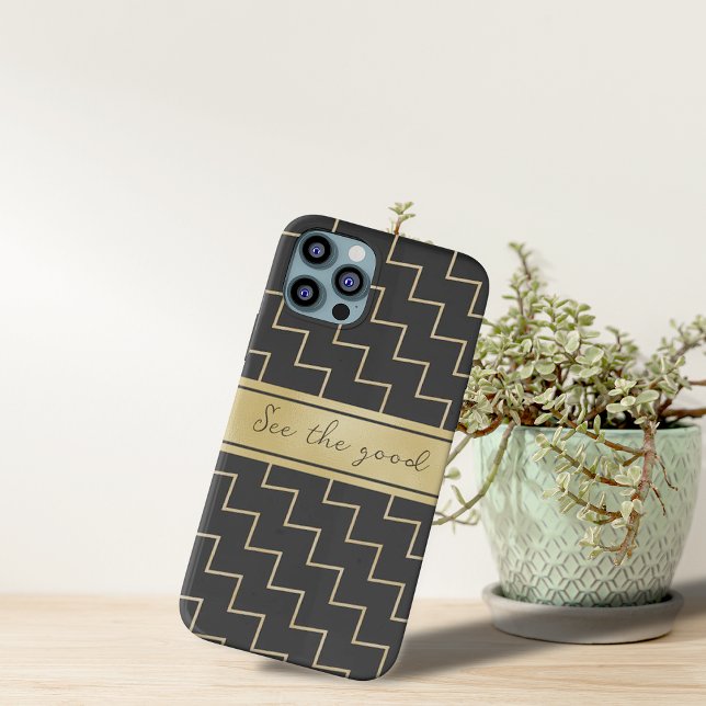Muster Gold zigzag iPhone Case (Pattern gold zigzag iPhone Case)