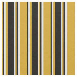 Muster Goldenrod, Schwarz und Weiß Streifen Stoff