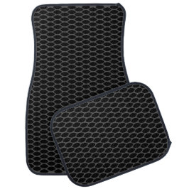 Muster Gray Grid Car Floor Mats Vollständiges Set Autofußmatte