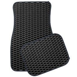 Muster Gray Grid Car Floor Mats Vollständiges Set Autofußmatte