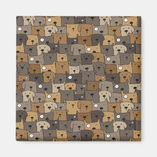 Muster Haustiere Niedliche Hunde Lover Magnet