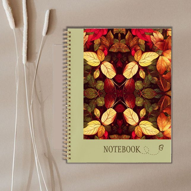 Muster Herbst verlässt SpiralNotebook Notizbuch (Von Creator hochgeladen)