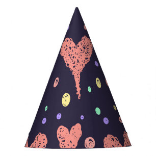 Muster Herz farbenfrohe Girly Moderne Niedlich Partyhütchen