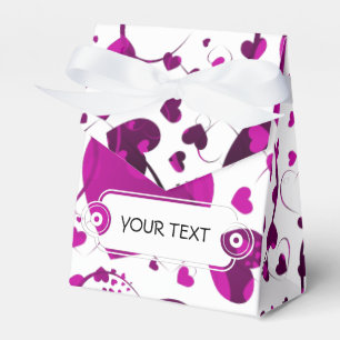 Muster - Herz für Liebe pink weiß + Text Geschenkschachtel
