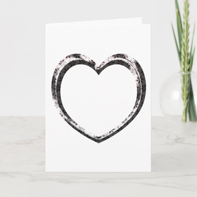 Muster Herz individuell Karte (Vorderseite)