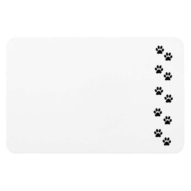 Muster, Hundeschrauben, Paw Prints, Schwarz und We Magnet (Horizontal)