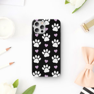 Muster, Hundeschrauben, weiße Pfoten, Lilakherzen Case-Mate iPhone Hülle