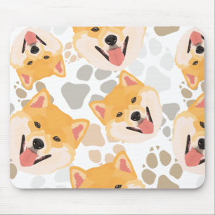 Muster-Hundetatzen Shiba Inu Mousepad