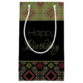 Muster im Detail mit Burgund Kleine Geschenktüte