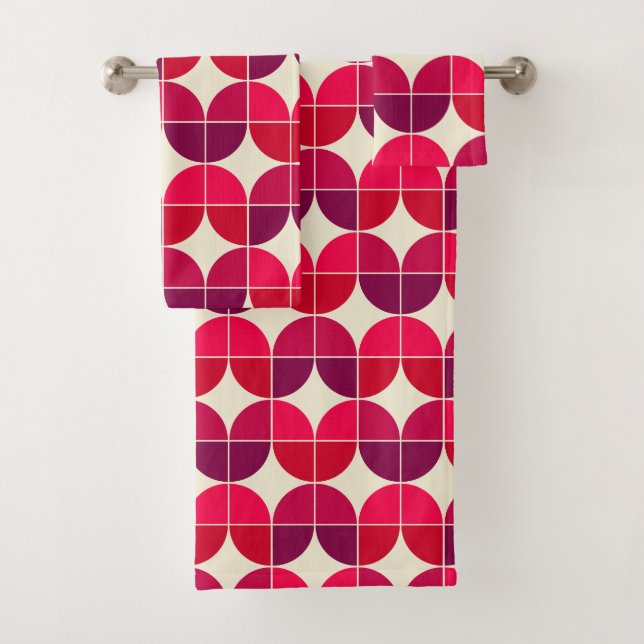 Muster in Retrofarbe Badhandtuch Set (Insitu)