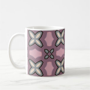 Muster in Rosa und Grau Kaffeetasse