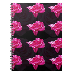 Muster in rosa und schwarz, notizblock
