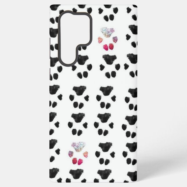 Muster in rosa und schwarz samsung galaxy hülle (Rückseite)