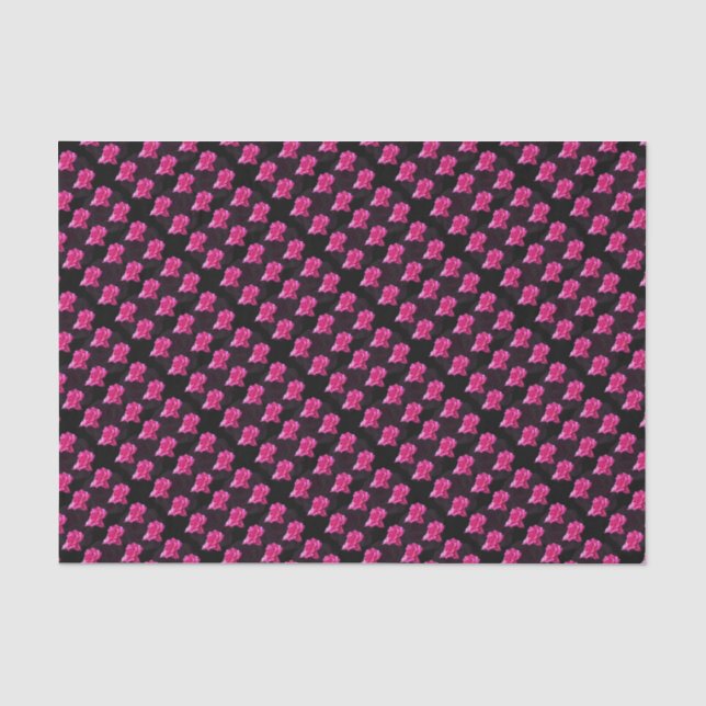 Muster in rosa und schwarz, seidenpapier (Vorderseite)