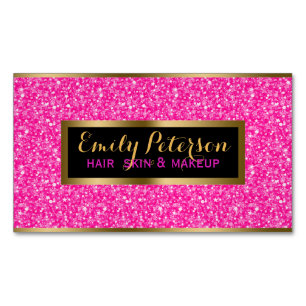 Muster in Rosa und Weiß des Glitzer Magnetische Visitenkarte