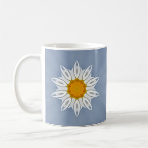 Muster in Weiß und Gelb Kaffeetasse