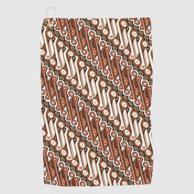 Muster indonesische Batik Golfhandtuch (Vorderseite)