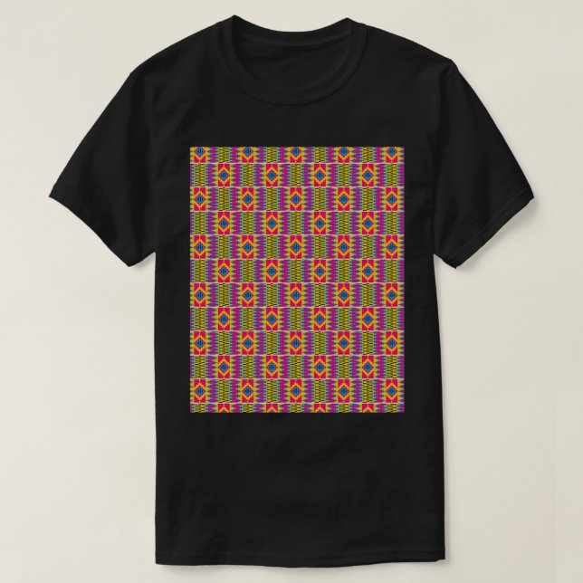 Muster Kente Africa Graf 1 T-Shirt (Design vorne)