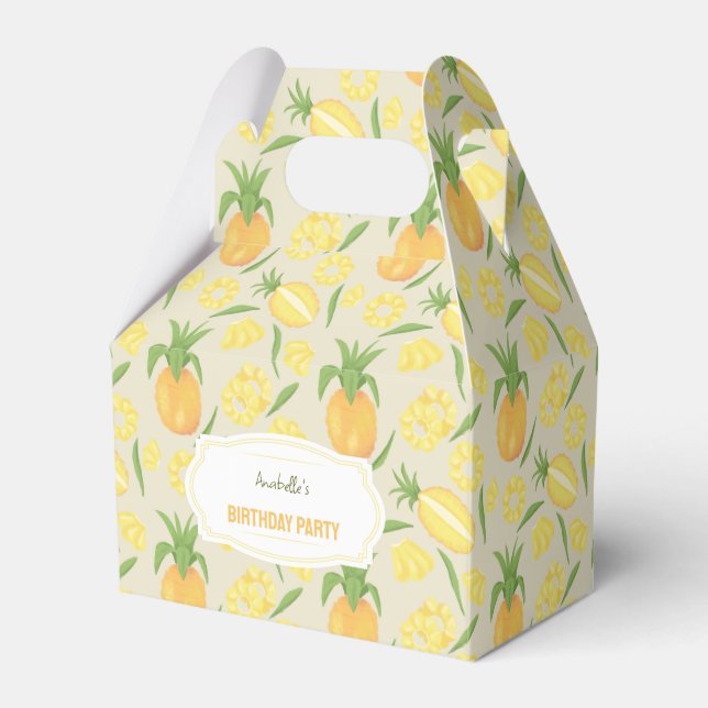 Muster-Kollektion für Obstkörbe - Ananas Geschenkschachtel (Vorderseite)