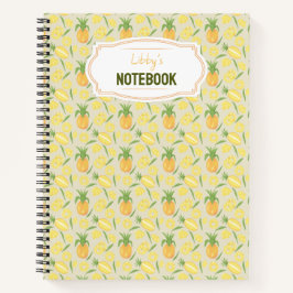 Muster-Kollektion für Obstkörbe - Ananas Notizbuch