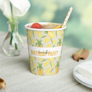 Muster-Kollektion für Obstkörbe - Ananas Pappbecher