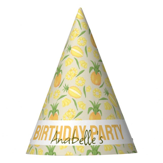 Muster-Kollektion für Obstkörbe - Ananas Partyhütchen (Vorderseite)