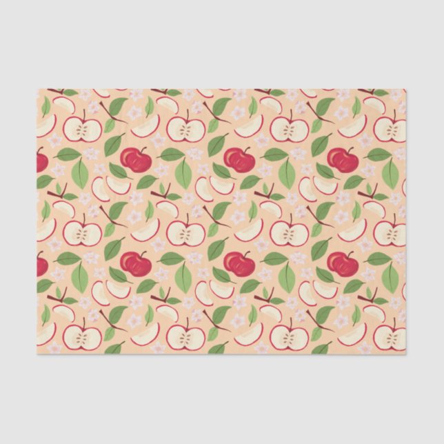 Muster-Kollektion für Obstkörbe - Äpfel Seidenpapier (Vorderseite)