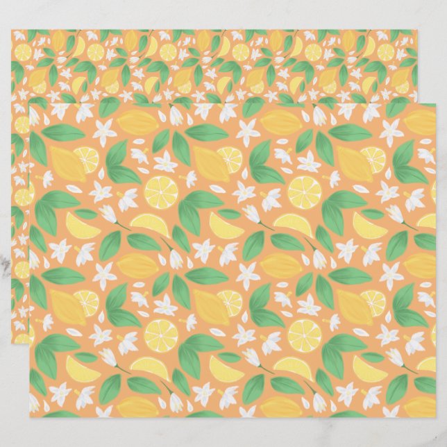 Muster-Kollektion für Obstkörbe - Lemon (Vorne/Hinten)