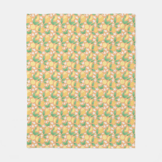Muster-Kollektion für Obstkörbe - Lemon Fleecedecke (Vorderseite)