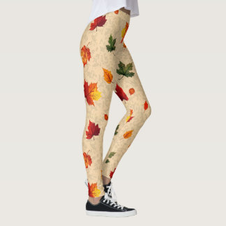 Muster künstlerischer Herbstlaube Leggings