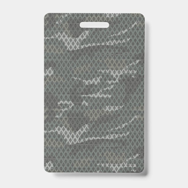 Muster Kunstwerk Schwarz Weiß Design Geometrische  Ausweis (Vorderseite)