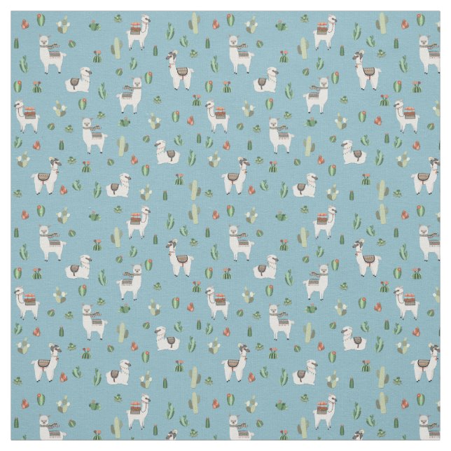 Muster Lama und Kakteen Stoff (Muster)