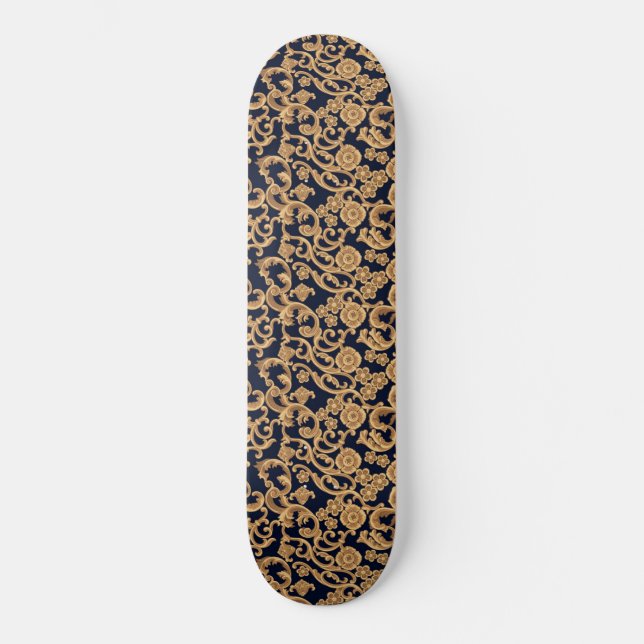 Muster Leaf und Blume Trinket Tray Skateboard (Vorderseite)
