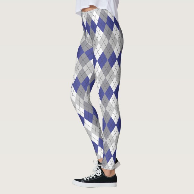 Muster-Leggings für blaugraue Raute Leggings (Links)