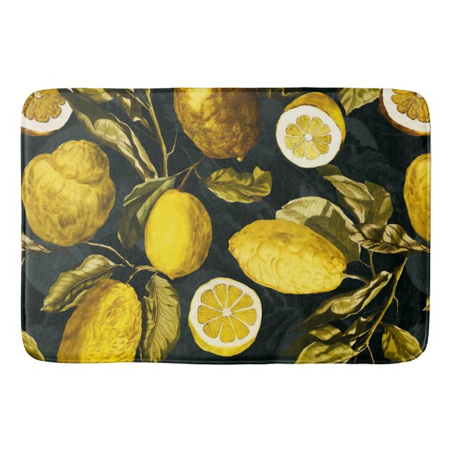 Muster Lemon und Leaf V Badematte (Vorderseite)