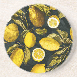 Muster Lemon und Leaf V Getränkeuntersetzer