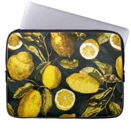 Muster Lemon und Leaf V Laptopschutzhülle