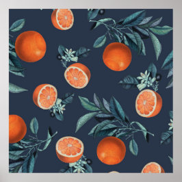 Muster Lemon und Leaf VI Poster