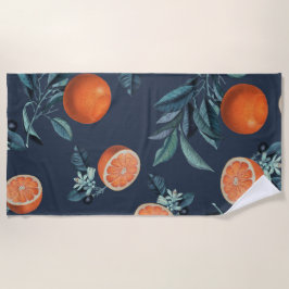 Muster Lemon und Leaf VI Strandtuch