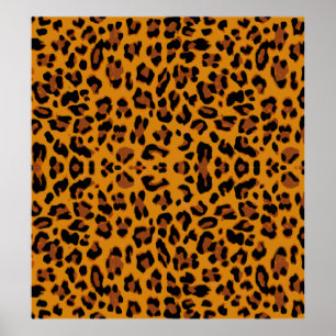 Muster Leopard-Hintergrund Poster