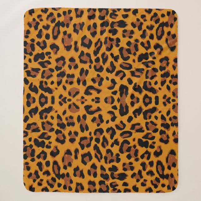 Muster Leopard-Hintergrund Sherpadecke (Vorderseite)