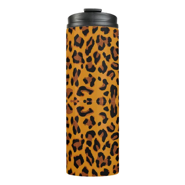 Muster Leopard-Hintergrund Thermosbecher (Vorderseite)