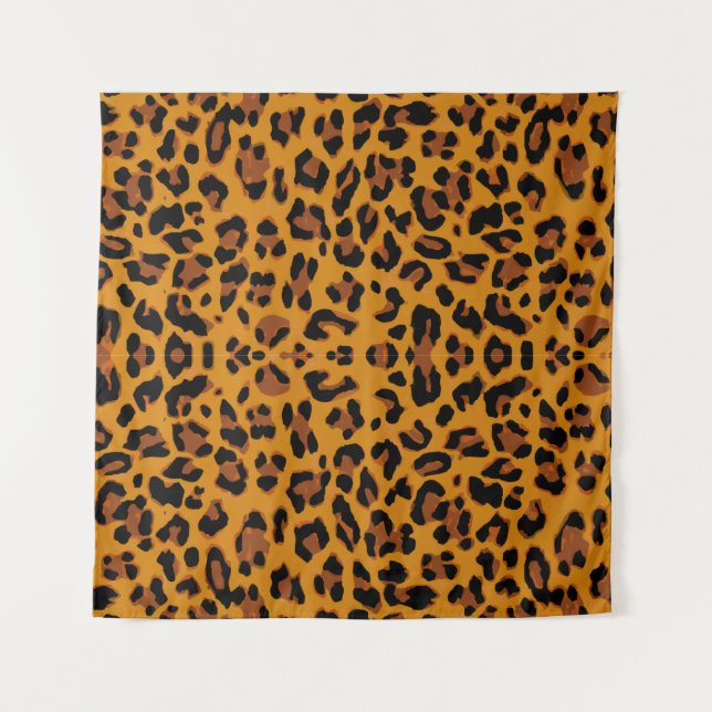Muster Leopard-Hintergrund Wandteppich (Vorderseite)