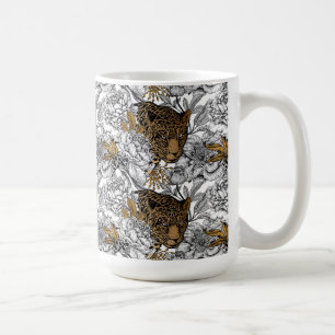Muster Leopard & Peonies Kaffeetasse