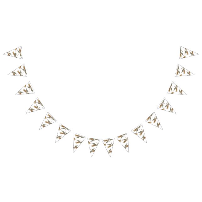 Muster-Libellenhintergrund Wimpelkette (Alle)